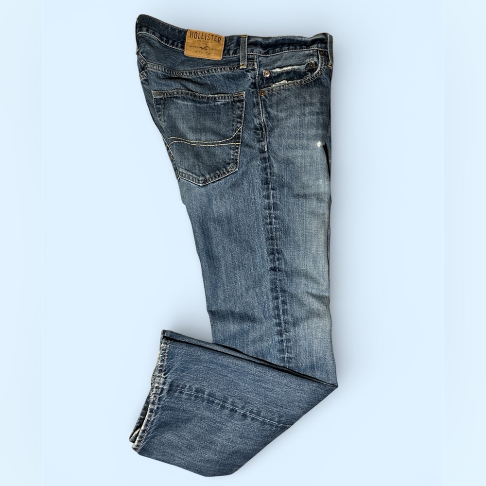 Hollister Men's Classic Blue Jeans Cotton Straight legs